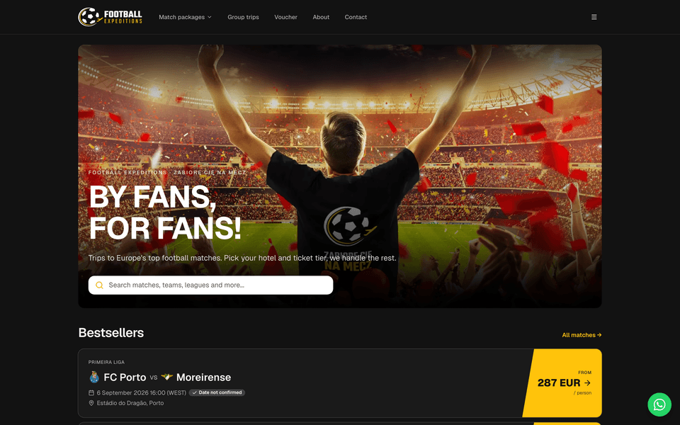 Football Expeditions homepage
