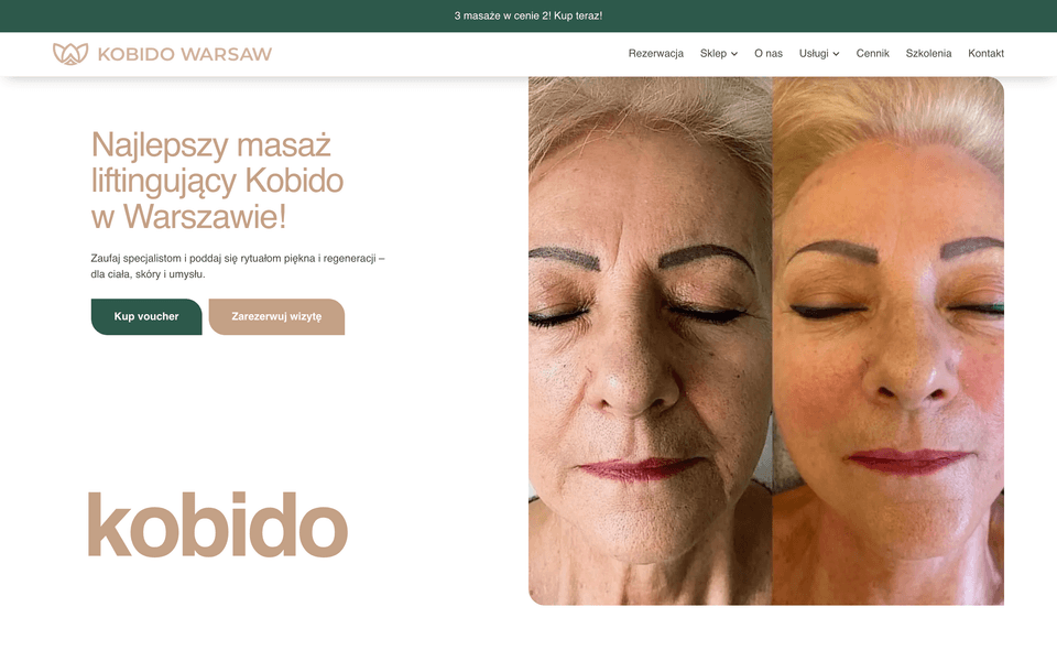 Kobido Warsaw homepage