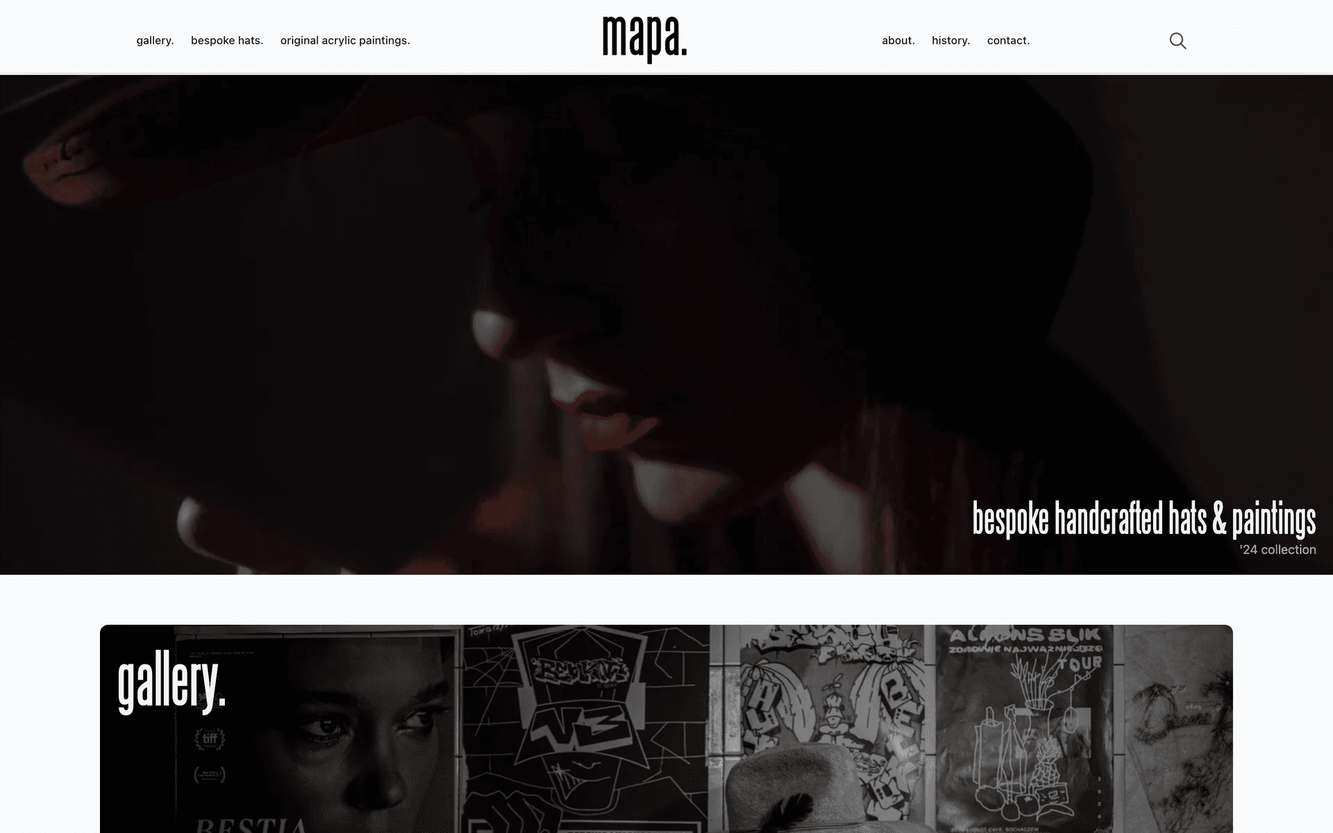 MAPA hats and art homepage
